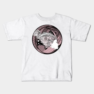 My thoughts. Abstract art paintings. Pink Kids T-Shirt